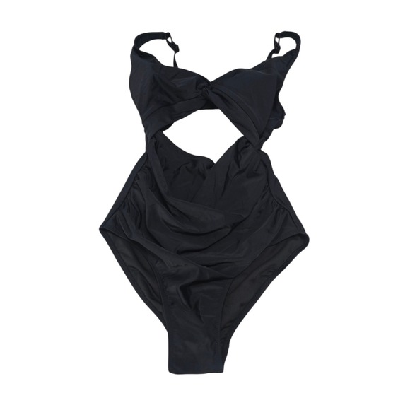 Charmo Other - Charmo Womens Black Cutout One Piece Swimsuit Monokini UPF 50+ Size‎ Medium NEW